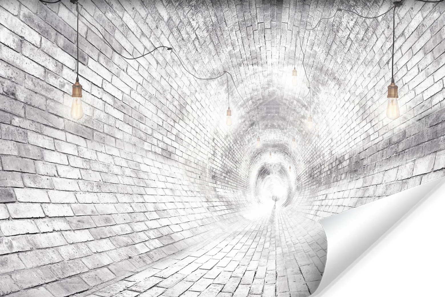 Fototapeta Abstrakcyjny Ceglany Tunel 3D 90x60cm