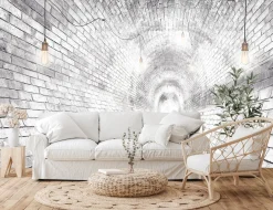 Fototapeta Abstrakcyjny Ceglany Tunel 3D 90x60cm