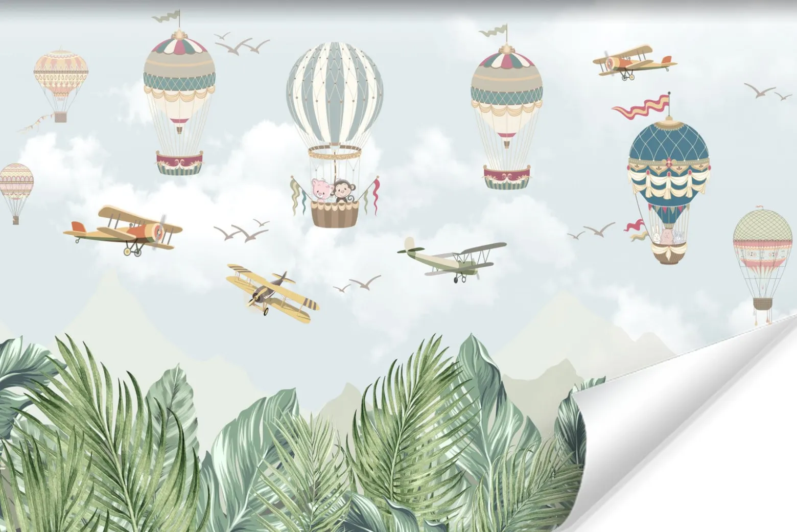Fototapeta Bajkowe Balony Nad Górami 135x90cm
