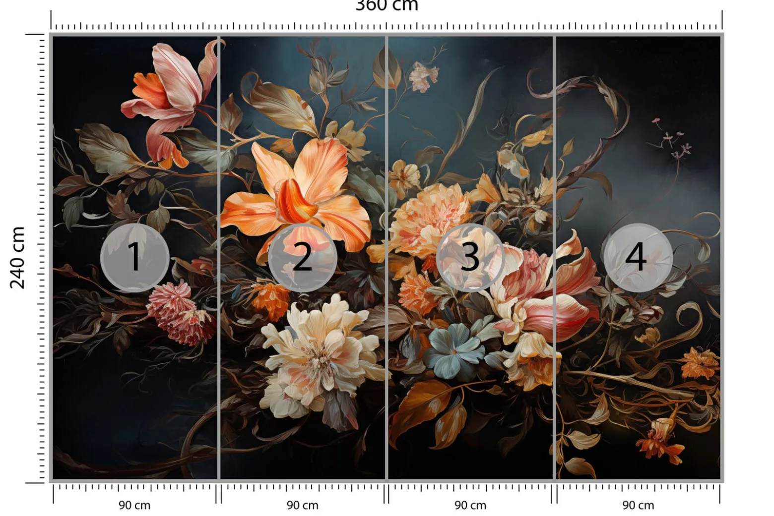 Fototapeta Bukiet W Stylu Vintage 360x240cm