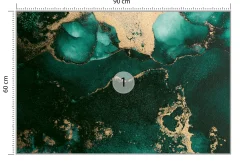 Fototapeta Ścienna Abstrakcyjny Turkusowy Marmur 90x60cm