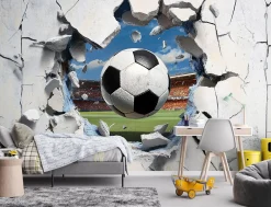 Fototapeta Dla Chłopca Dzieci Piłka 3D Boisko Tapeta Flizelina 250X175