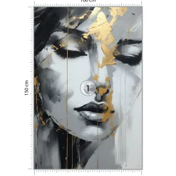 Fototapeta Do Sypialni Abstrakcyjna Kobieca Twarz 100x150cm