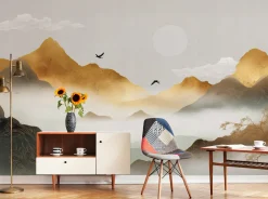Fototapeta Góry Brązowy Na Flizelinie Do Sypialni Salonu 250x175