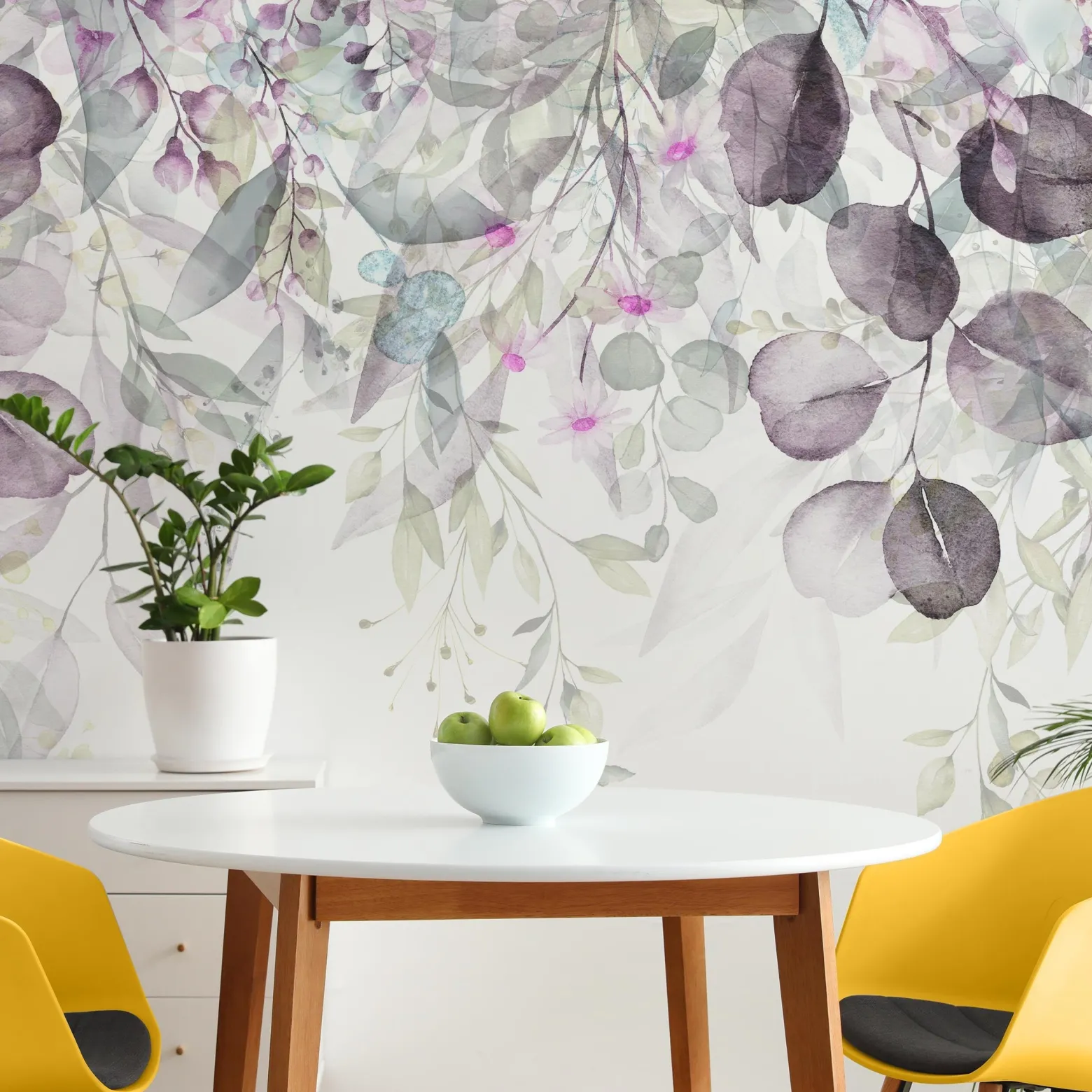 Fototapeta Kolorowe Liście Malowane Akwarelą 90x60cm