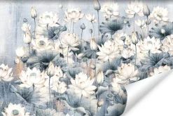 Fototapeta Kwiaty Lotosu W Stylu Vintage 90x60cm