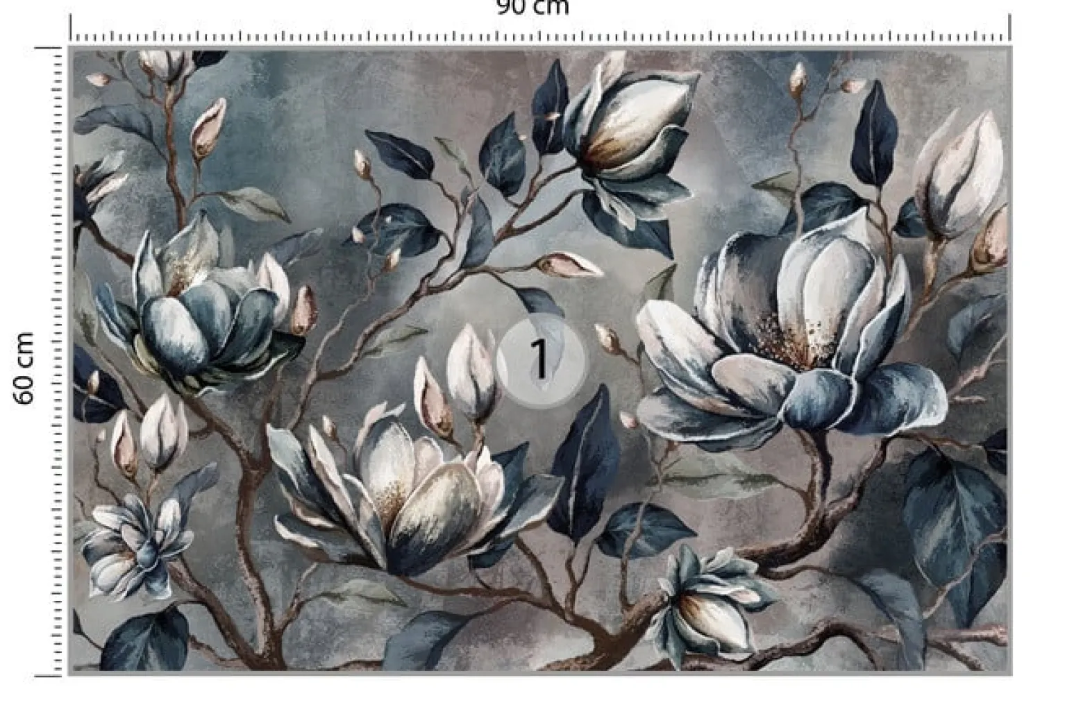 Fototapeta Kwiaty Magnolii Na Betonie 90x60cm