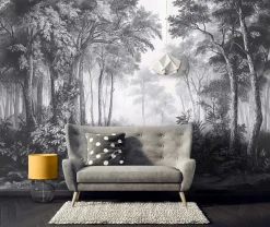 Fototapeta Las 3D Czarno Biały Sypialnia Salon Tapeta Flizelina 250X175