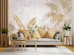 Fototapeta Liście Bananowce Palmy Styl Retro 90x60cm