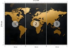 Fototapeta Nowoczesna Mapa Świata 312x219cm