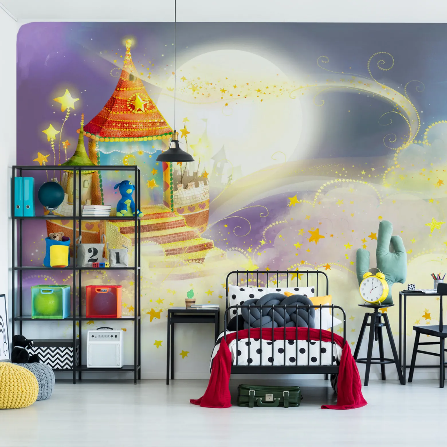 Fototapeta ZAMEK Niebo Króliczek Gwiazdy 90x60cm