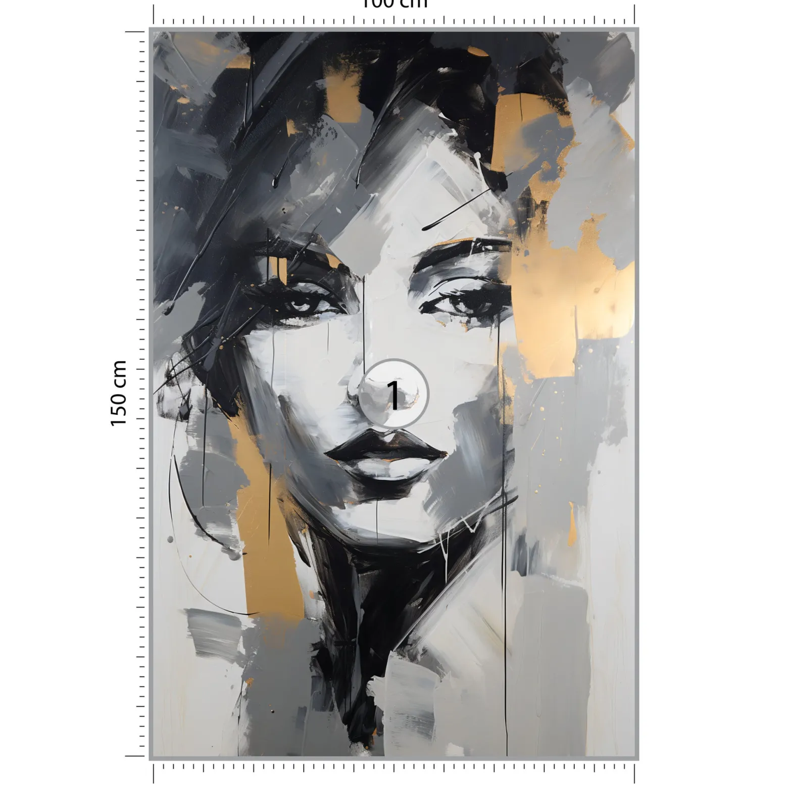 Fototapeta Zmysłowy Abstrakcyjny Portret Kobiety 100x150cm