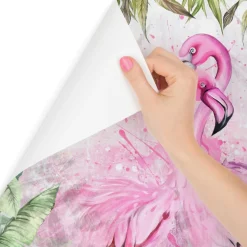 Fototapeta Abstrakcja FLAMINGI Akwarela 90x60cm
