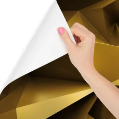 Fototapeta ABSTRAKCJA Złote Kształty 3D 90x60cm