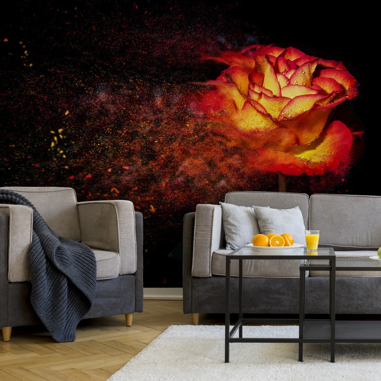 Fototapeta Abstrakcyjna RÓŻA Efekt 3D 90x60cm