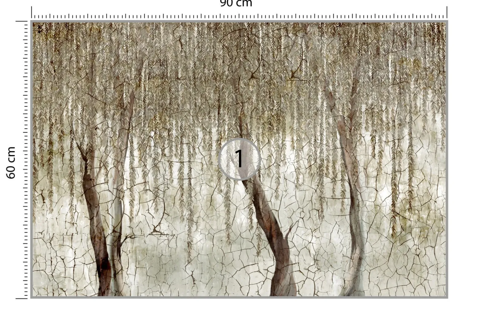 Fototapeta Abstrakcyjna Wierzba Na Betonie 90x60cm