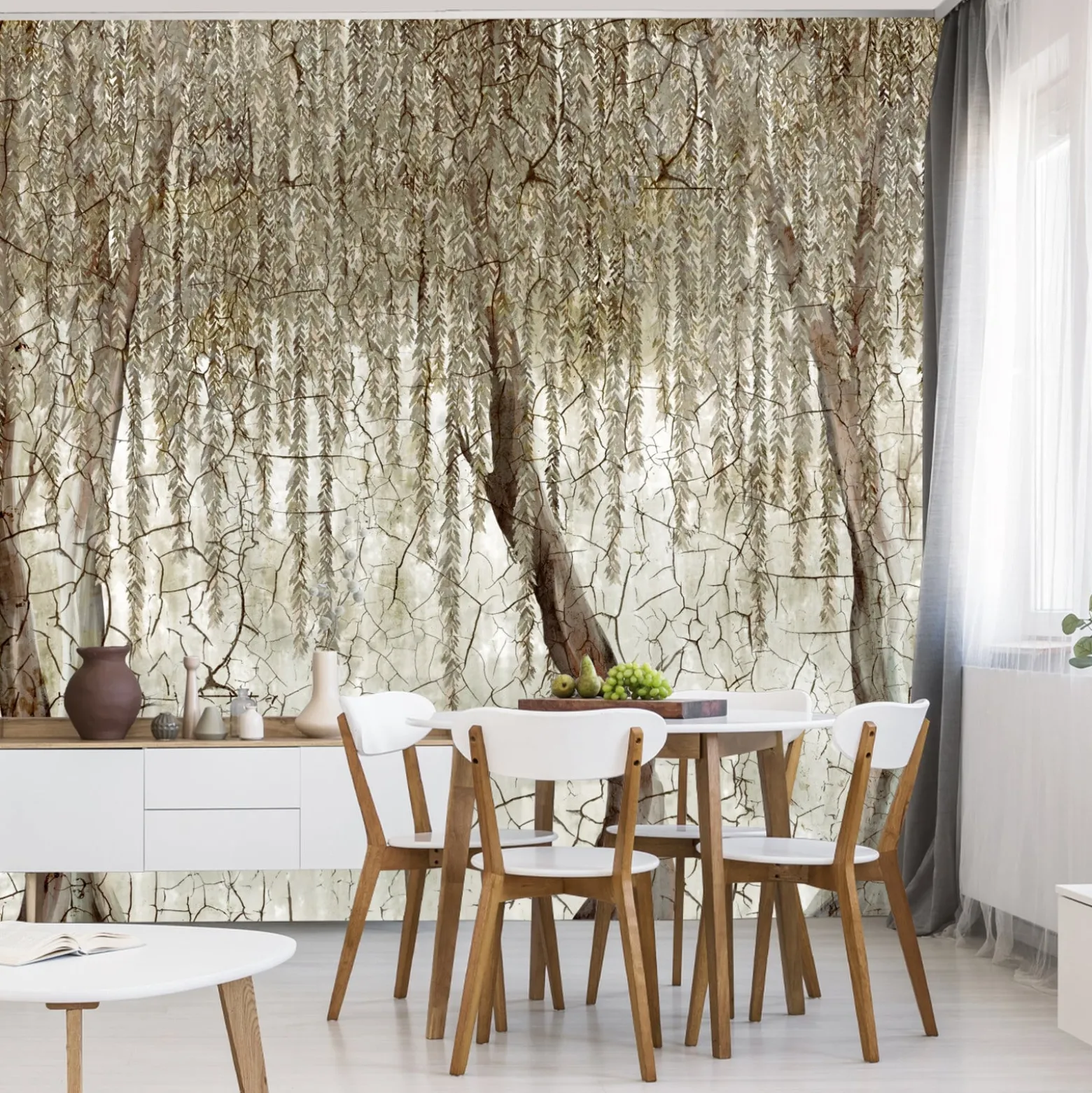 Fototapeta Abstrakcyjna Wierzba Na Betonie 90x60cm