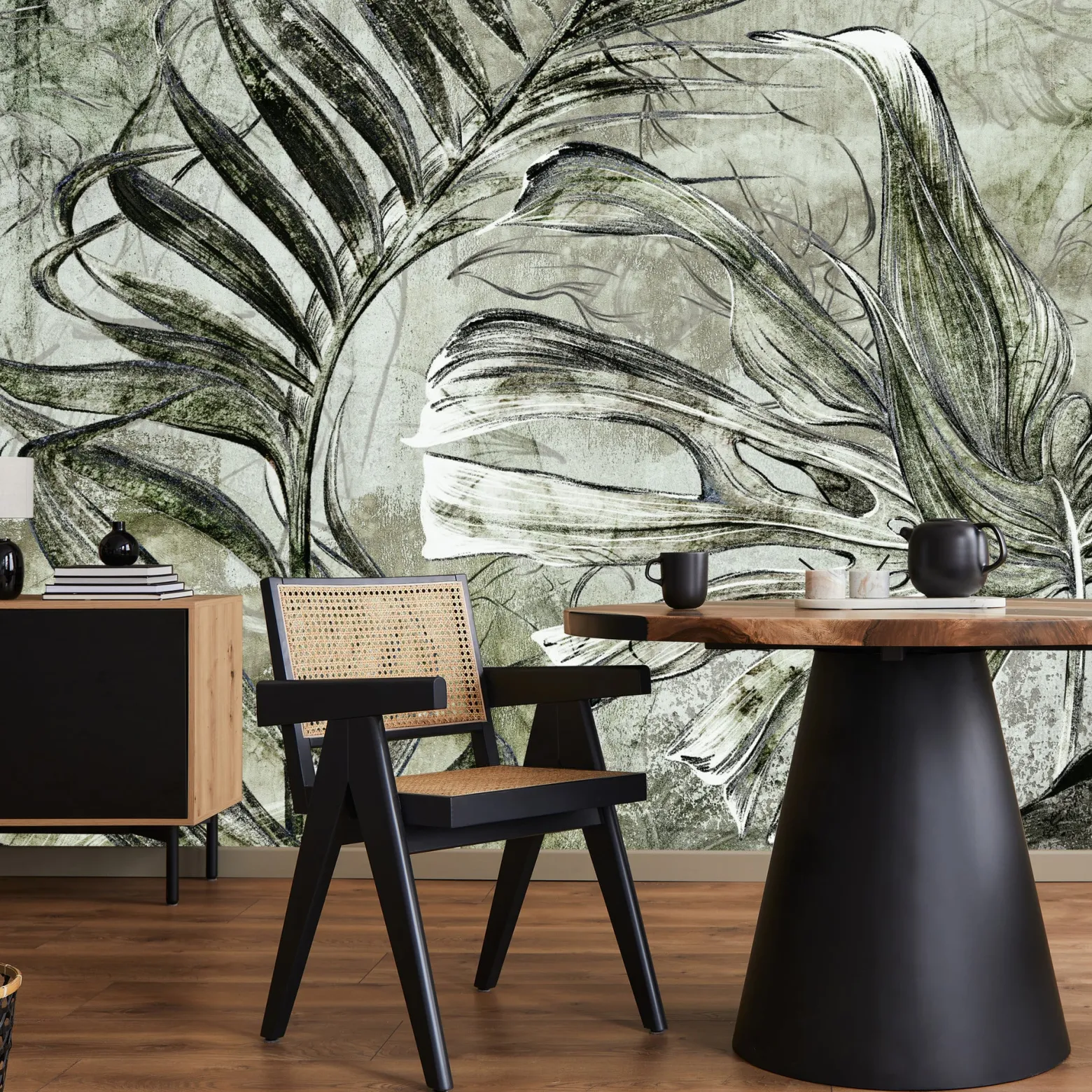 Fototapeta Abstrakcyjne Duże Liście Tropikalne 90x60cm