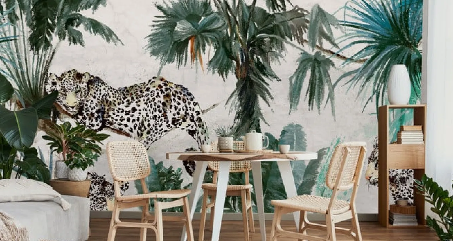Fototapeta Abstrakcyjne Jaguary W Dżungli 90x60cm