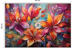 Fototapeta Abstrakcyjne Kwiaty W Stylu Vintage 90x60cm