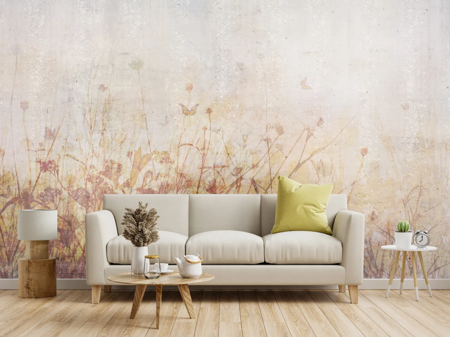 Fototapeta Abstrakcyjne Kwiaty Na Betonie 90x60cm