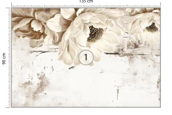 Fototapeta Abstrakcyjne Kwiaty Styl Vintage 135x90cm