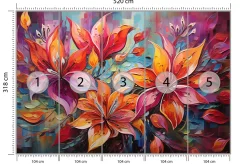 Fototapeta Abstrakcyjne Kwiaty W Stylu Vintage 520x318cm