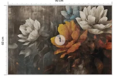 Fototapeta Abstrakcyjne Kwiaty Na Betonie 90x60cm