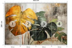 Fototapeta Abstrakcyjne Liście Monstery 400x280cm