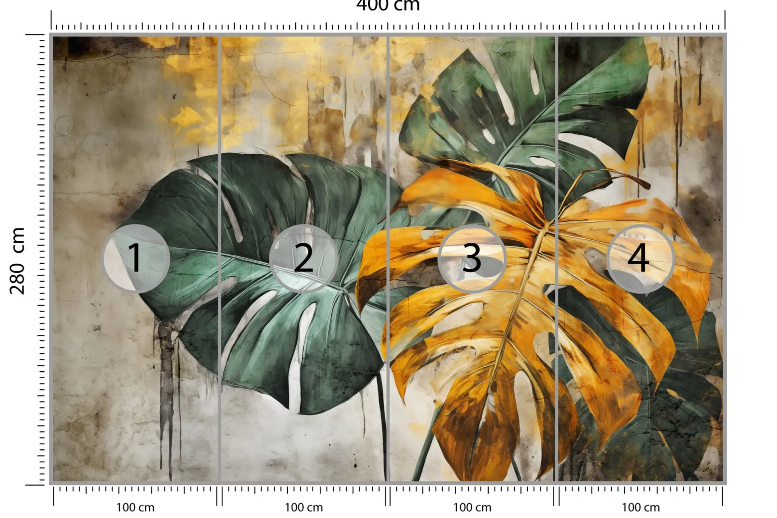 Fototapeta Abstrakcyjne Monstery Na Betonie 400x280cm