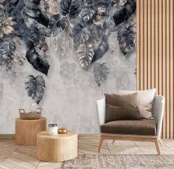 Fototapeta Abstrakcyjne Tropikalne Liście 3D 90x60cm