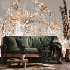 Fototapeta Abstrakcyjne Złote Liście Styl Retro 90x60cm
