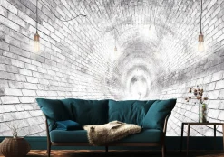 Fototapeta Abstrakcyjny Ceglany Tunel 3D 90x60cm