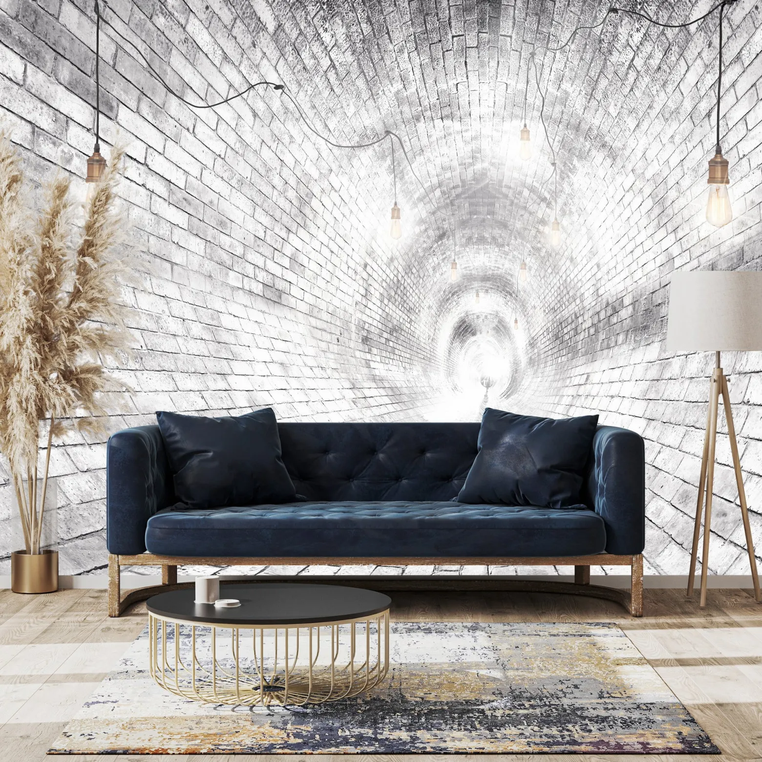 Fototapeta Abstrakcyjny Ceglany Tunel 3D 90x60cm