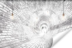 Fototapeta Abstrakcyjny Ceglany Tunel 3D 90x60cm