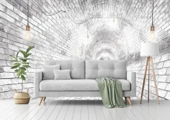 Fototapeta Abstrakcyjny Ceglany Tunel 3D 90x60cm