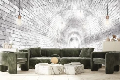 Fototapeta Abstrakcyjny Ceglany Tunel 3D 90x60cm