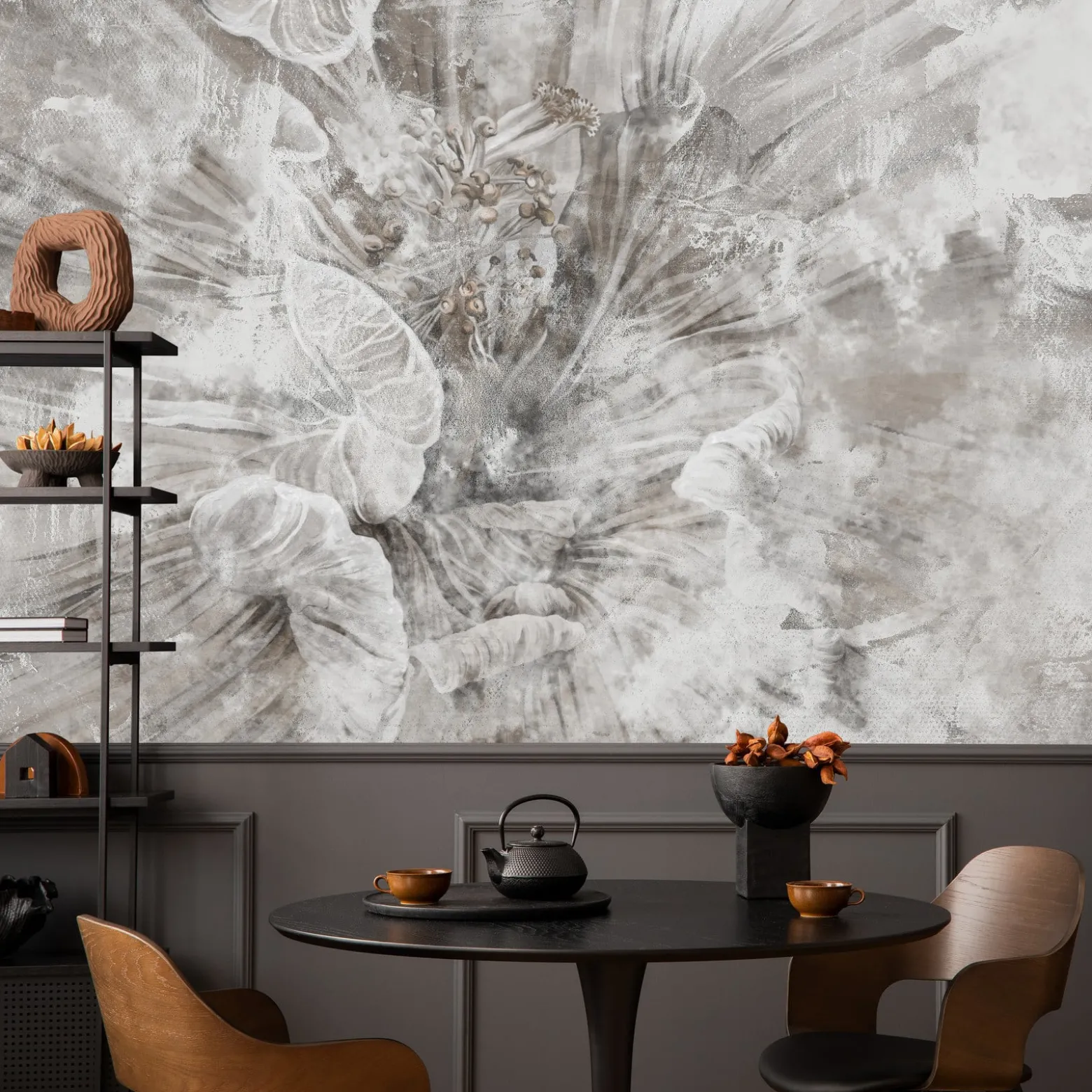 Fototapeta Abstrakcyjny Kwiat Na Betonie 90x60cm