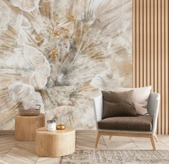 Fototapeta Abstrakcyjny Kwiat Na Betonie 90x60cm