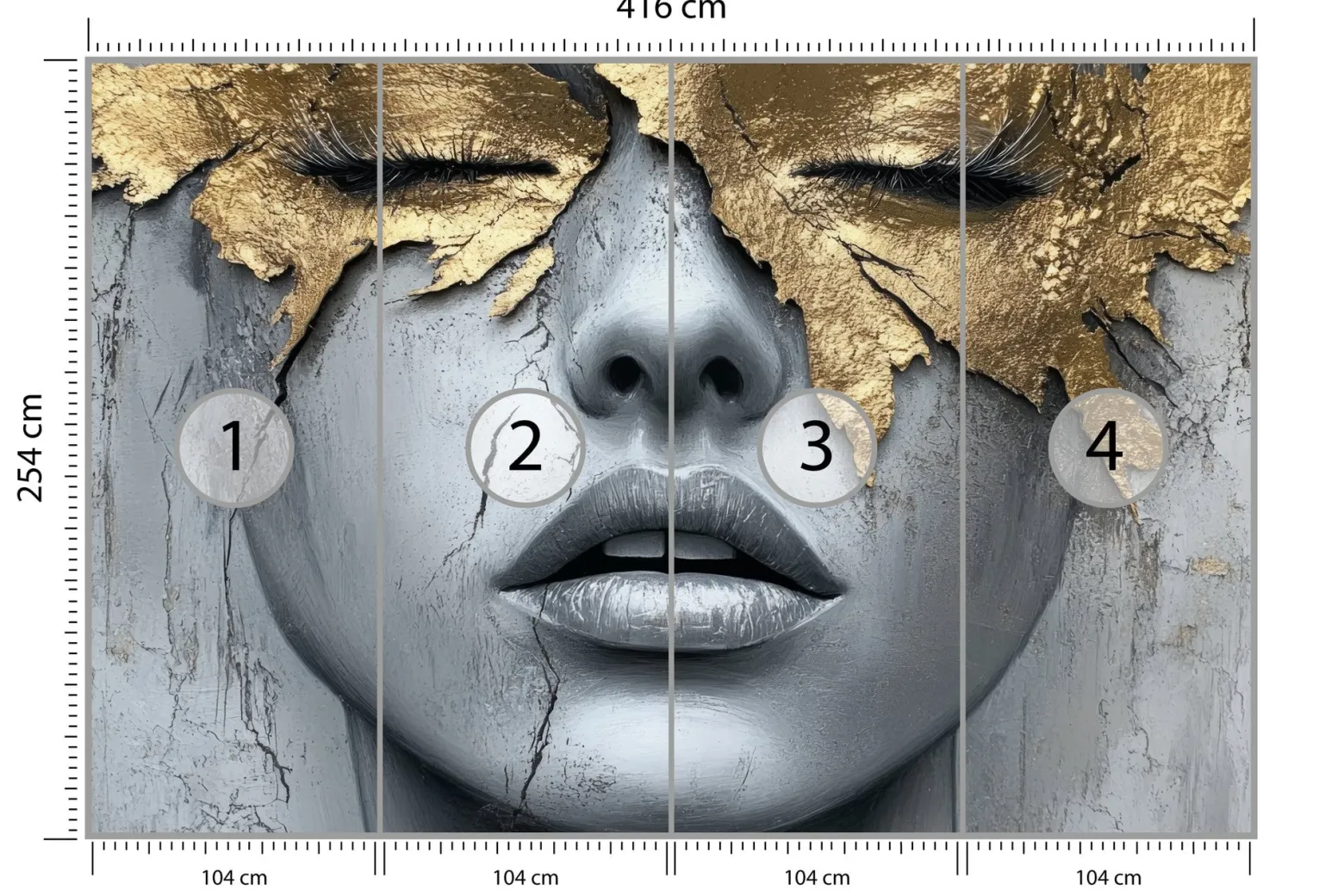 Fototapeta Abstrakcyjny Portret Kobiety 416x254cm
