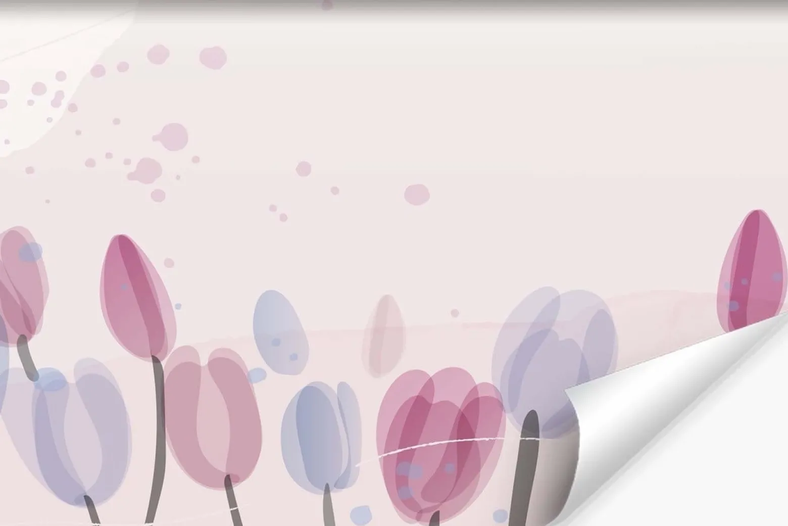 Fototapeta Akwarelowe Tulipany W Stylu Boho 90x60cm