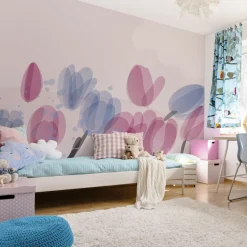 Fototapeta Akwarelowe Tulipany W Stylu Boho 90x60cm
