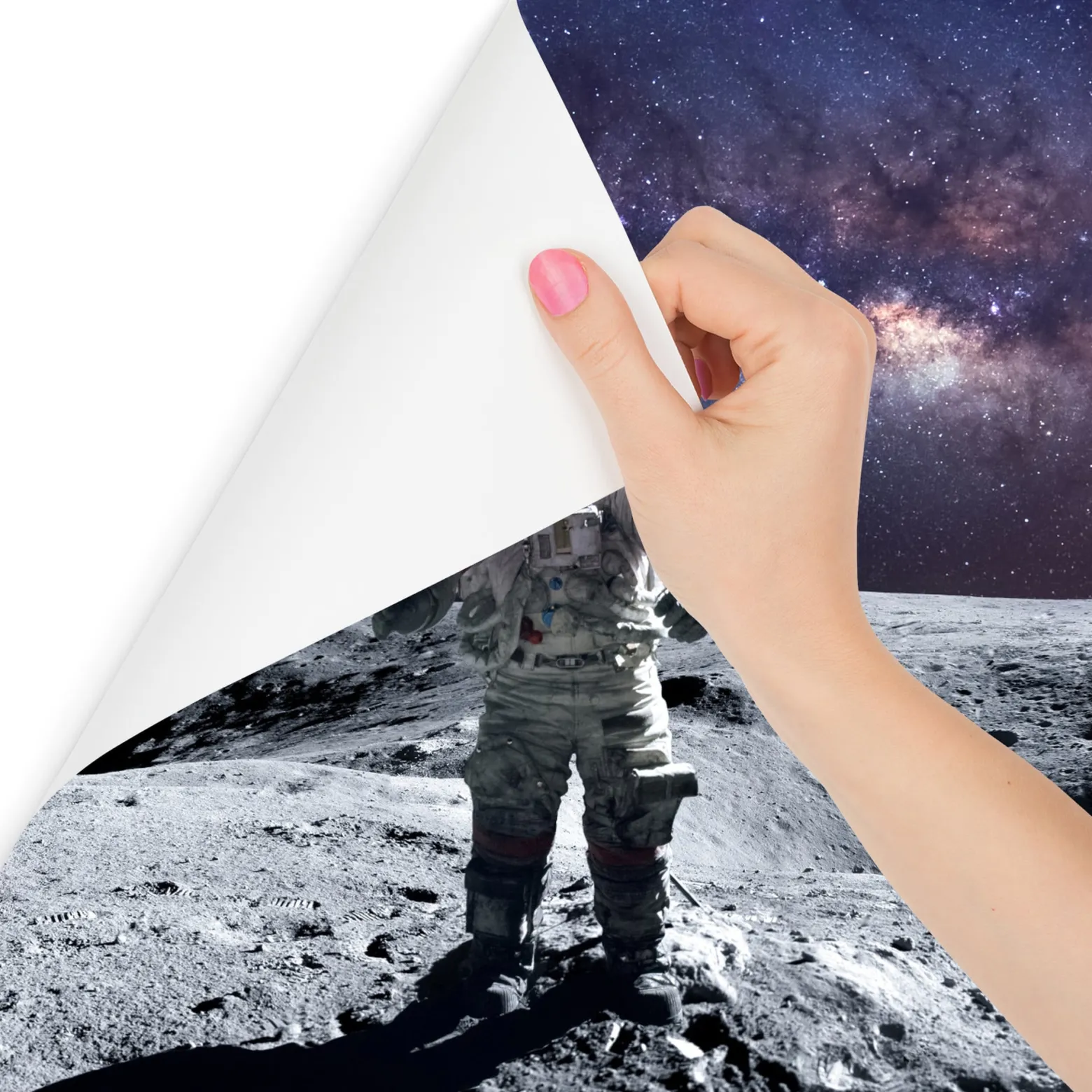 Fototapeta Astronauta na księżycu 90x60cm