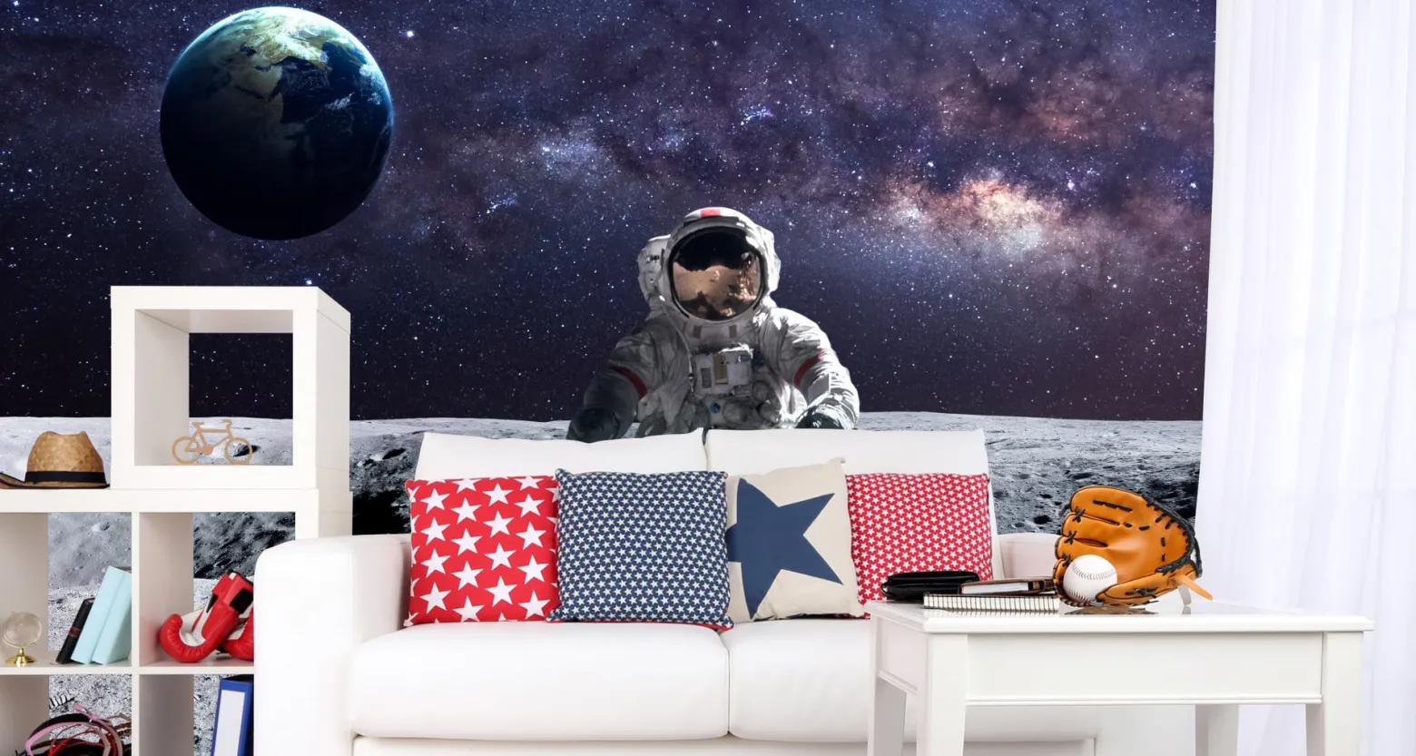 Fototapeta Astronauta na księżycu 90x60cm