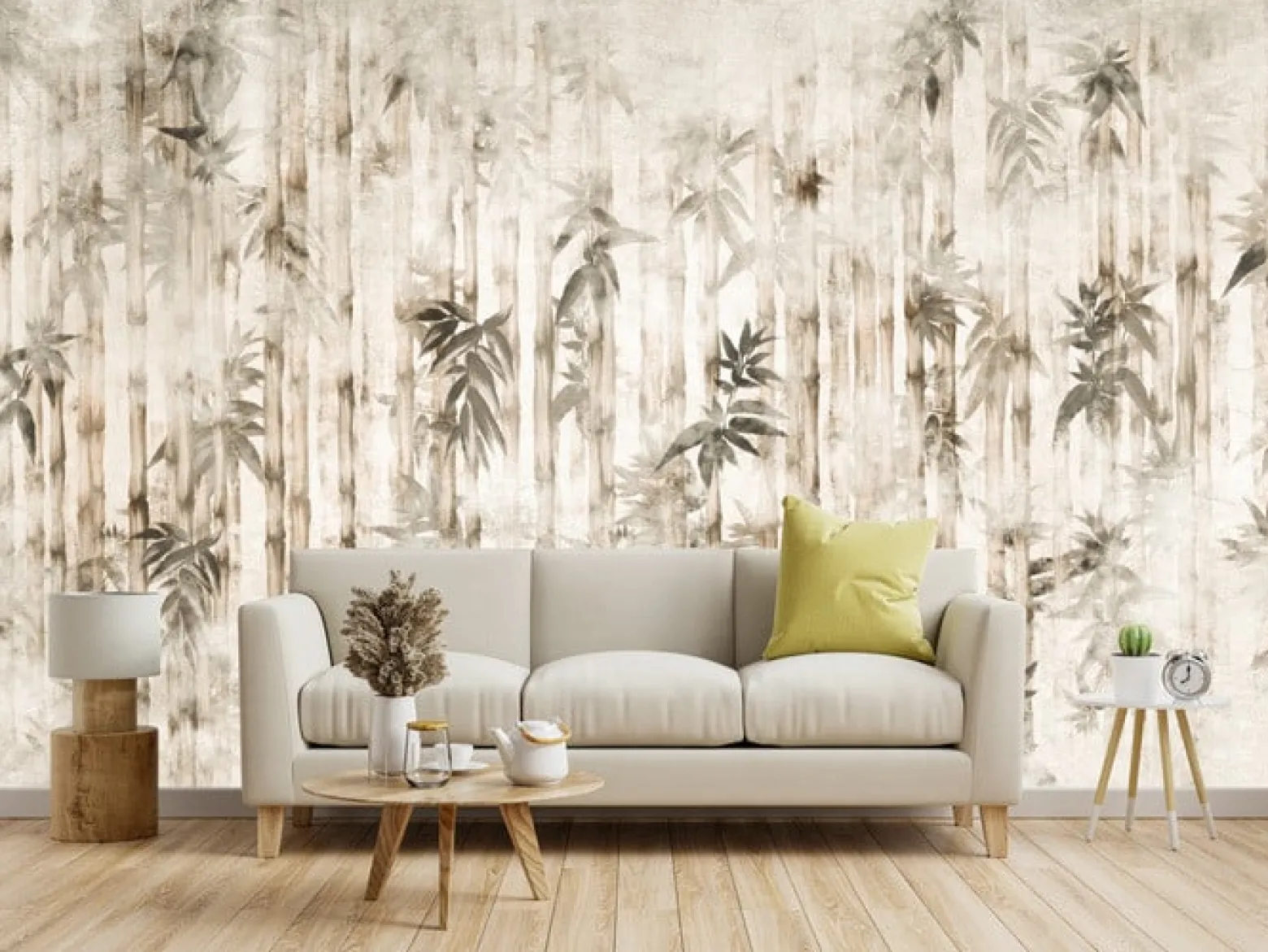 Fototapeta Bambus Na Betonie 90x60cm