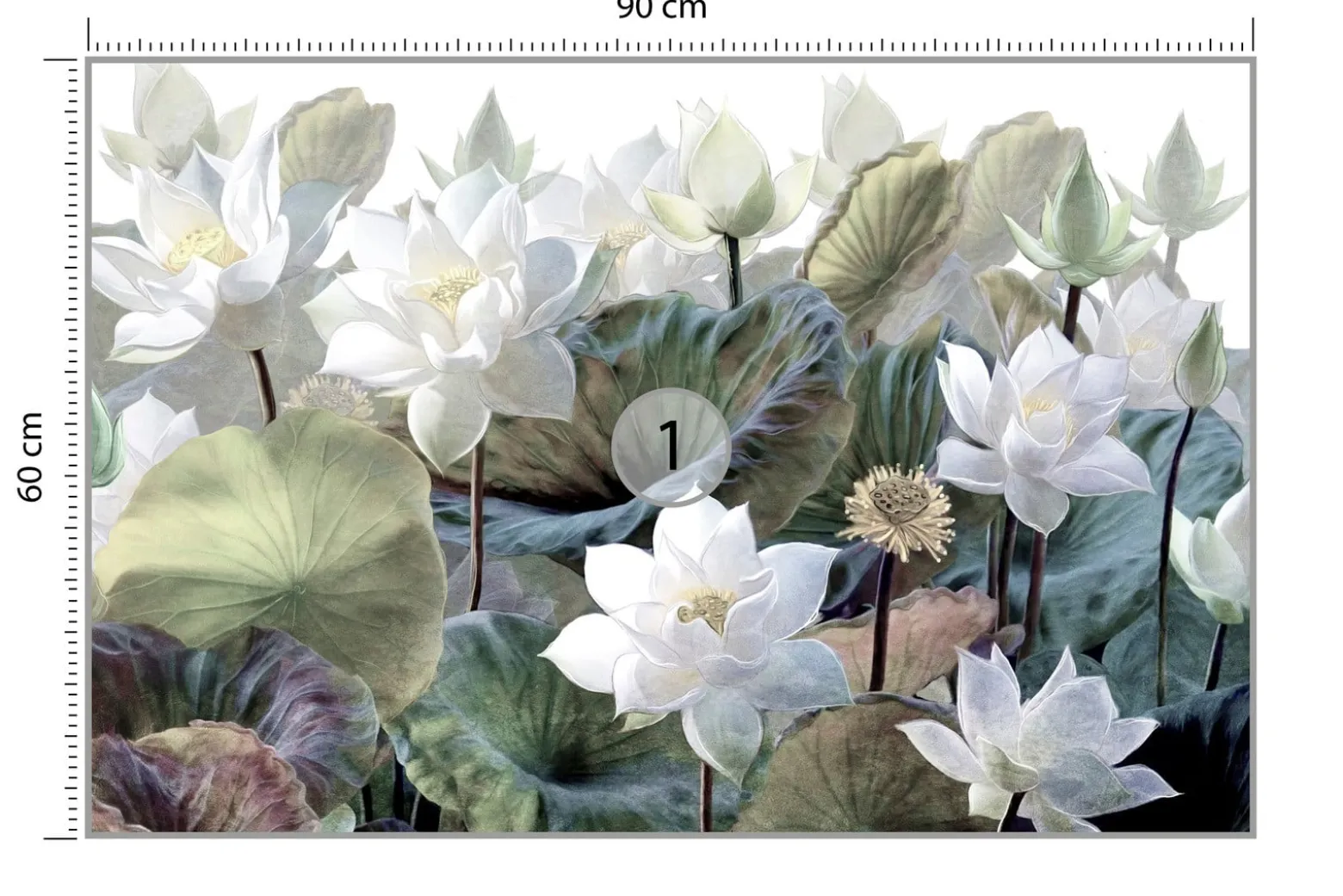 Fototapeta Białe Kwiaty Lotosu 90x60cm