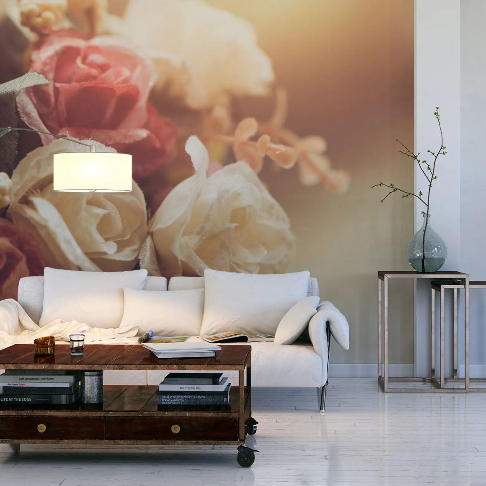 Fototapeta Bukiet RÓŻ Styl Vintage 90x60cm