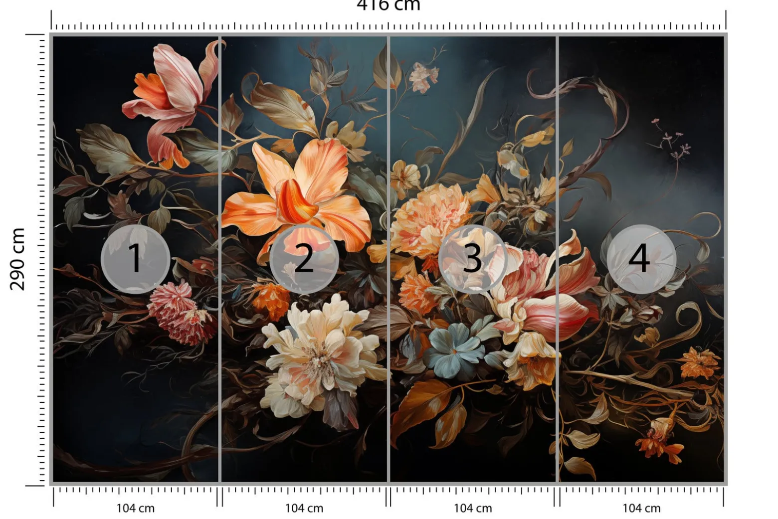 Fototapeta Bukiet W Stylu Vintage 416x290cm
