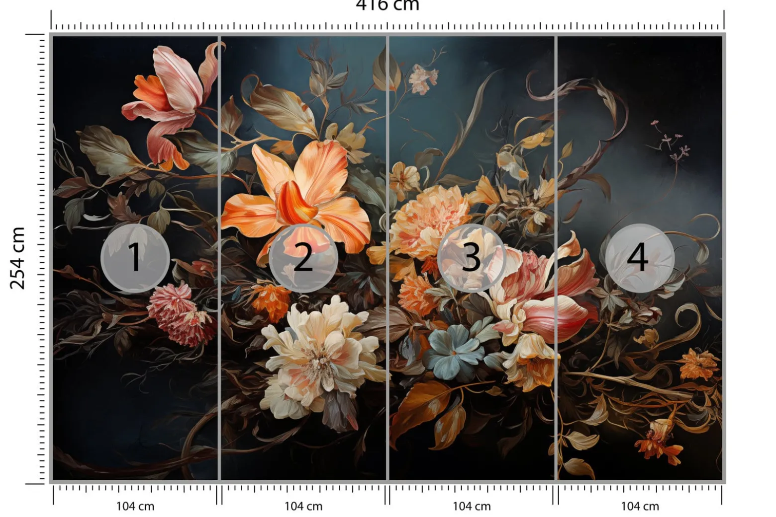 Fototapeta Bukiet W Stylu Vintage 416x254cm