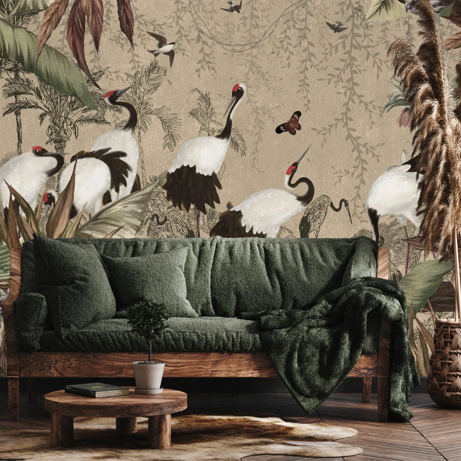 Fototapeta Ścienna Abstrakcyjne Żurawie Vintage 90x60cm
